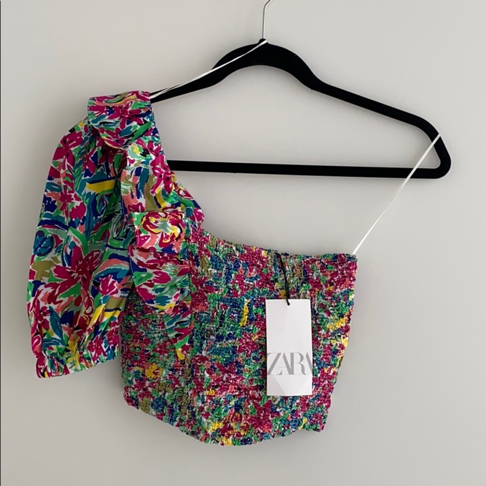 NEW Zara Floral Top, XS